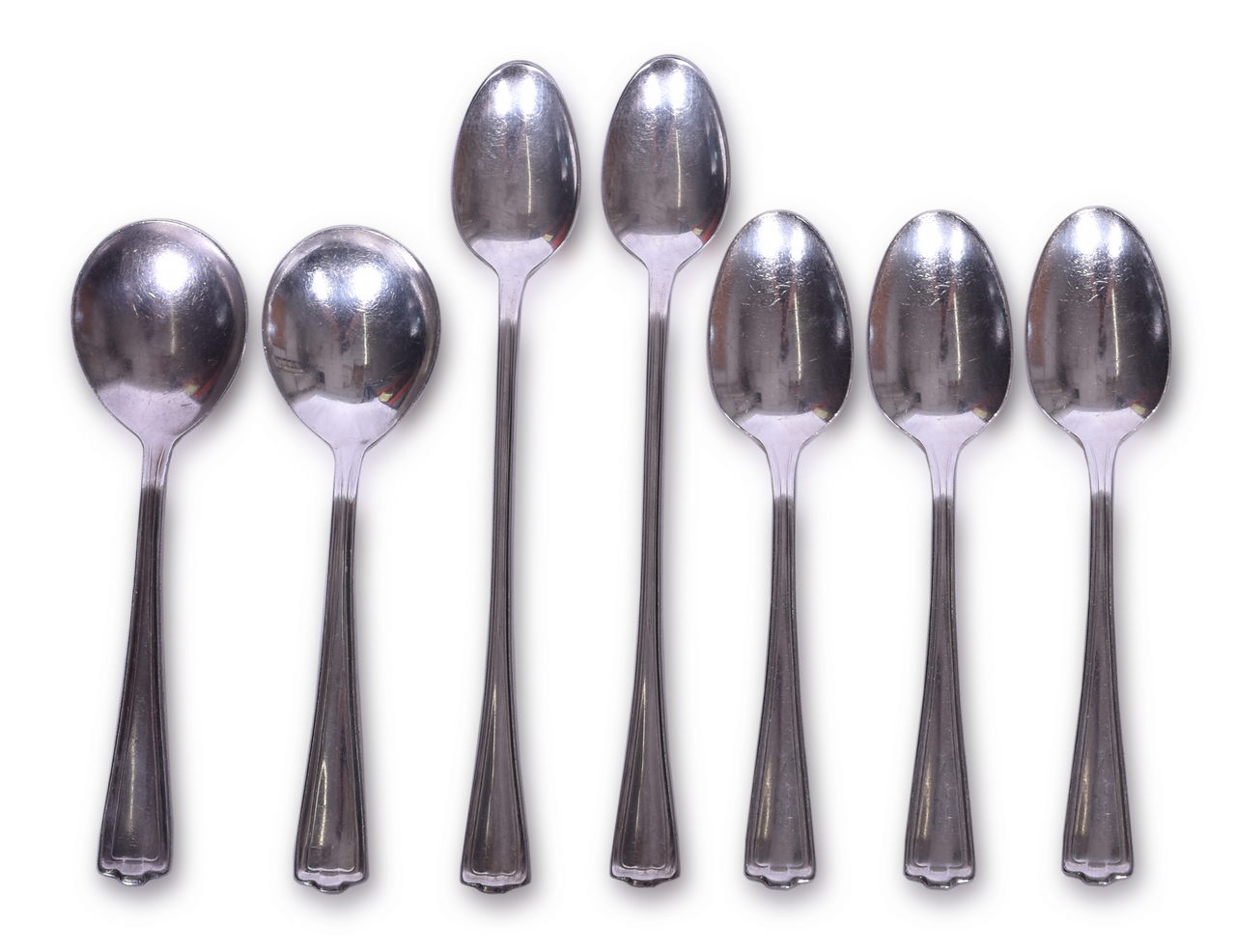 5191 - Seven Pieces of Louisville and Nashville Railroad Cromwell Flatware - Teaspoon, Soup Spoon, and Iced Tea Spoon thumbnail