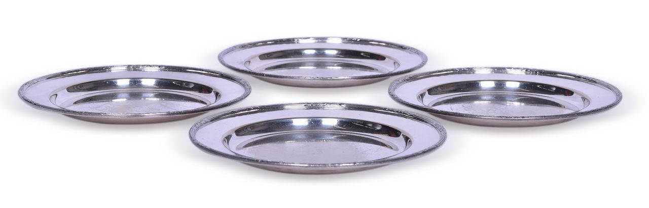 5195 - Four Reed & Barton Nashville Chattanooga & St. Louis Railway Silver Dessert Plates 6