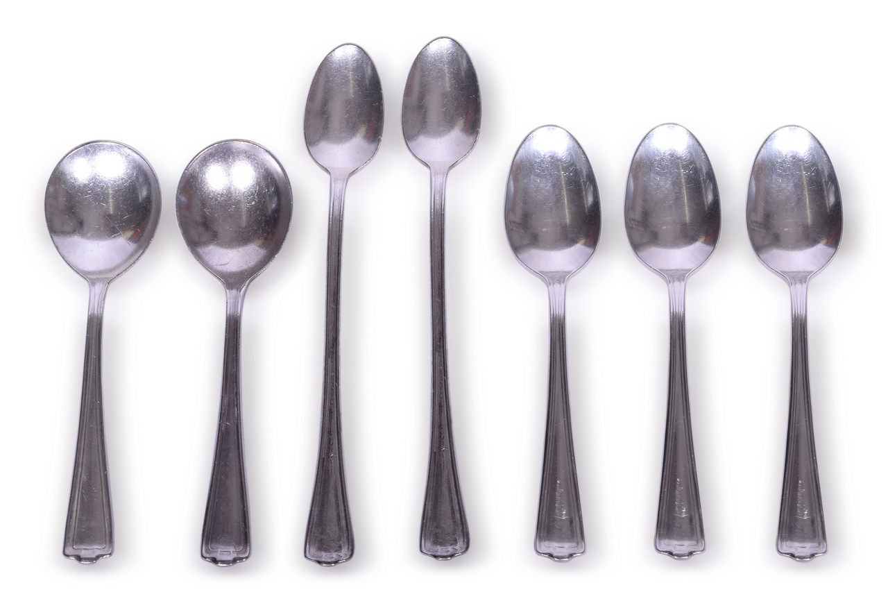 5201 - Seven Pieces of Louisville and Nashville Railroad Cromwell Silverware - Teaspoon, Soup Spoon, and Iced Tea Spoon thumbnail