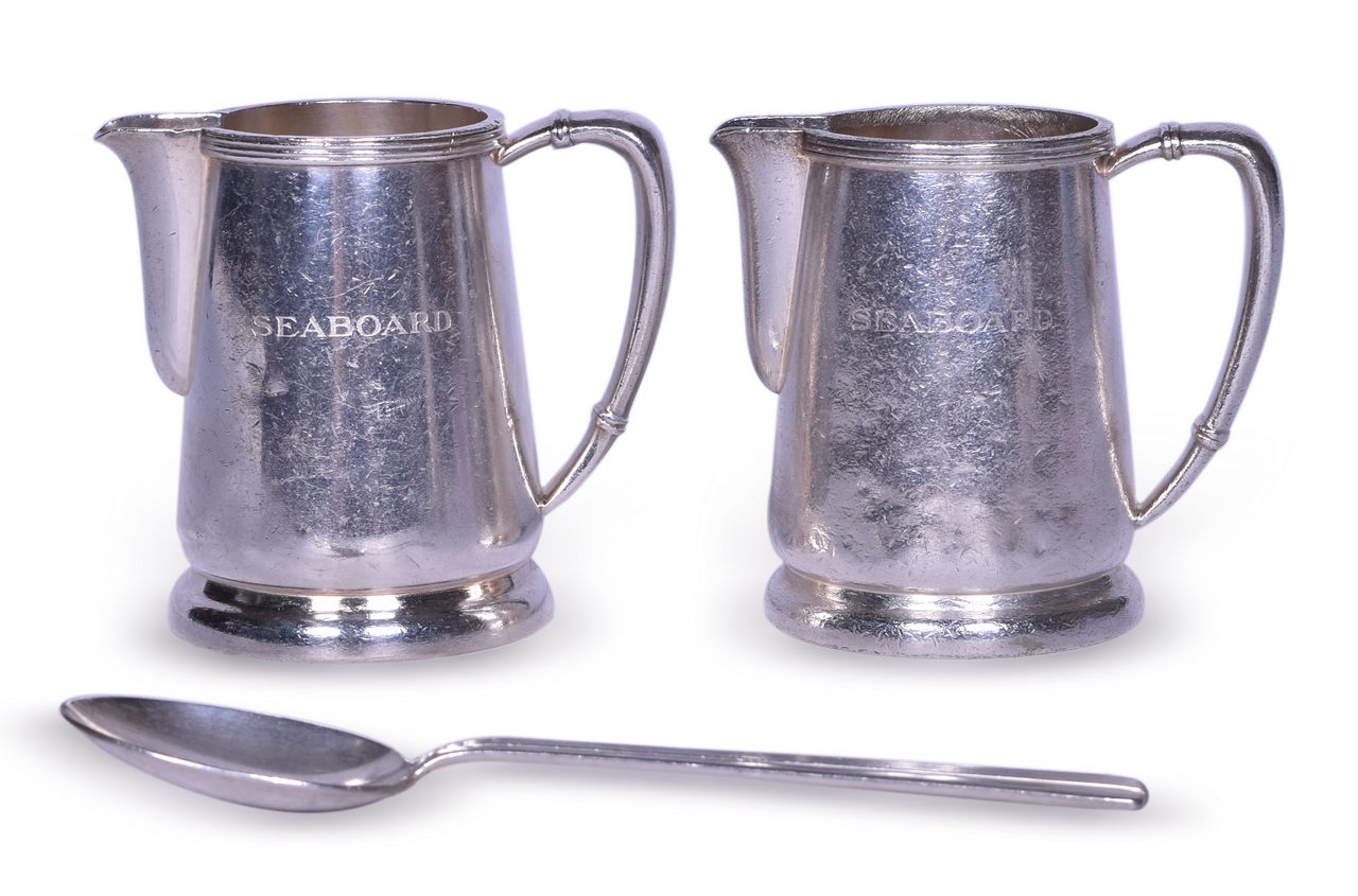 5205 - Seaboard Air Line Railroad Silver Creamers and Seaboard Coast Line Tablespoon thumbnail