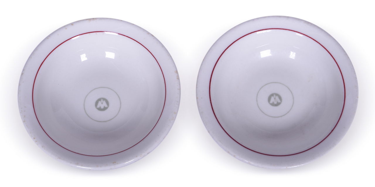 5221 - Pair of Chicago, Indianapolis & Louisville Railroad China Monon Sauce Dishes thumbnail