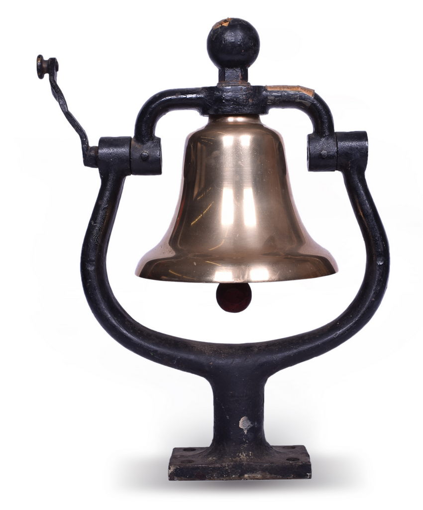 5222 - 10 Inch Diameter Brass Locomotive Bell - Original Hardware thumbnail