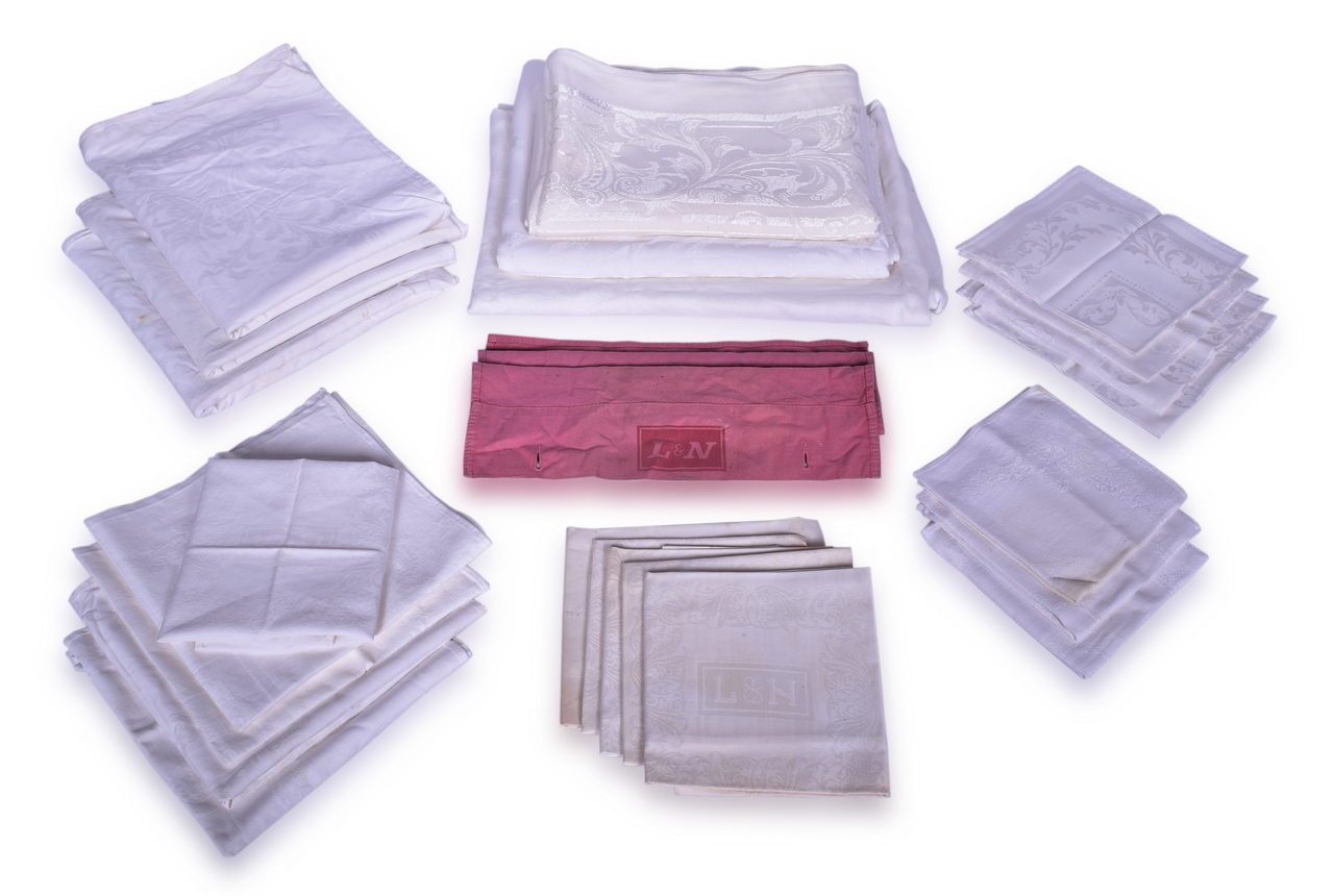 5241 - Twenty-Four Louisville and Nashville Railroad Dining Car Linens and Headrest Cover thumbnail