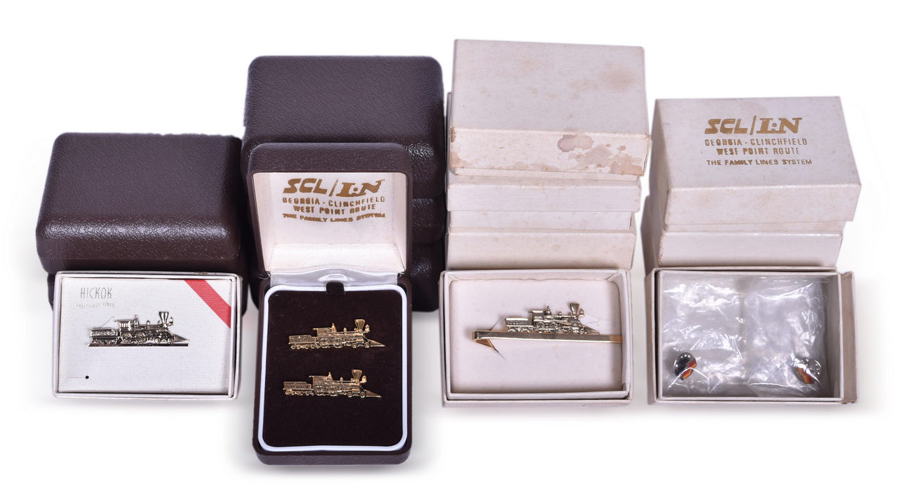5269 - Twenty Louisville and Nashville Railroad The General Tie Bar and Seaboard Coast Line Pins thumbnail