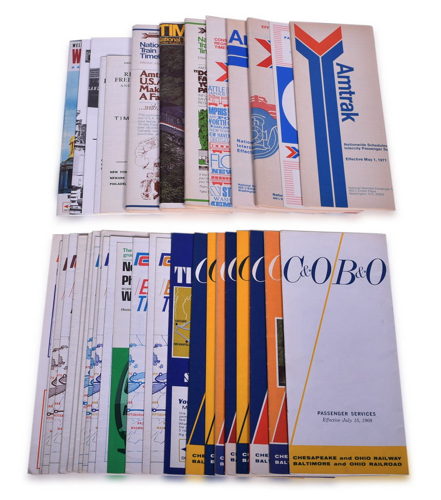 5283 - Forty-One Public Railroad Timetables and Brochures - Chesapeake & Ohio, Amtrak, Penn Central, and More thumbnail