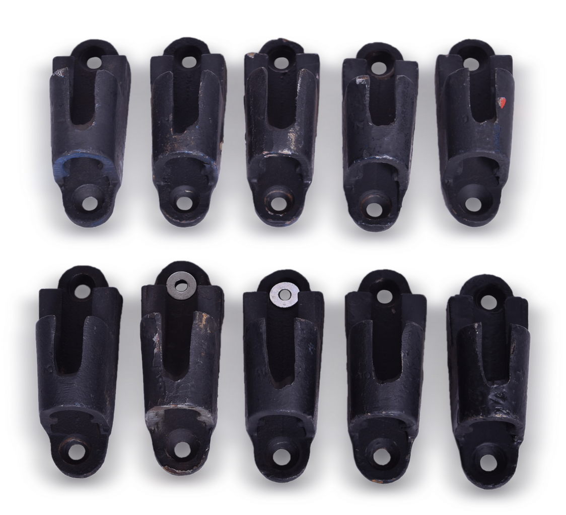 5288 - Five Pairs of Cast Iron Railroad Marker Lamp/Flag Holder Brackets thumbnail