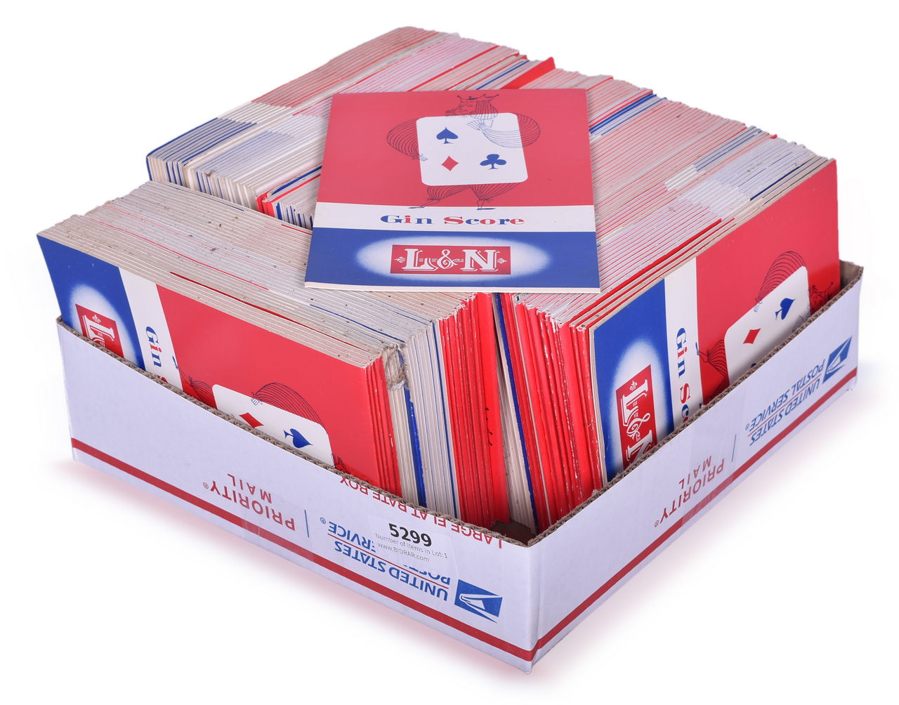 5299 - One Hundred and Thirty-Eight Louisville & Nashville Railroad Gin Score Pads From 1955 thumbnail