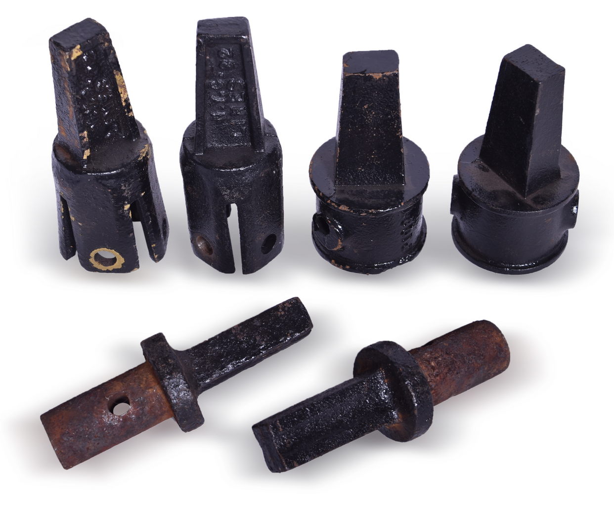 5302 - Three Pairs of Cast Iron Switch Lamp Holders thumbnail
