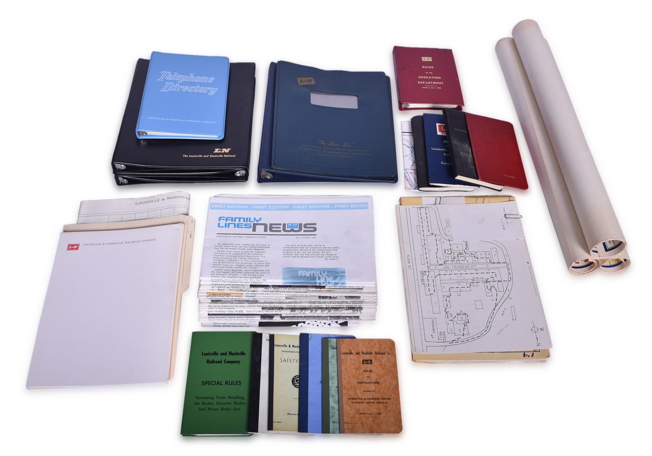 5307 - Mixed Group of Louisville and Nashville Employee Paper Ephemera - Calendars, Rule Books, Maps, Blueprints, and More thumbnail