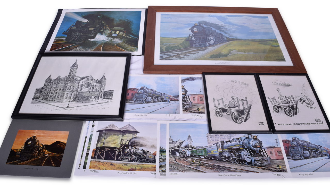 5313 - Group of Railroad Art Prints and Advertising Posters - Louisville & Nashville, New York Central, Western & Atlantic thumbnail