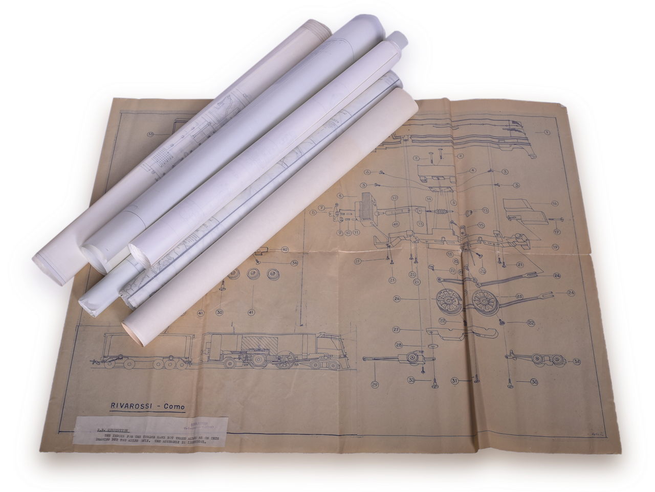 5318 - Group of Seven Diesel Locomotive Line Drawings/Blueprints - Metra F40PHM-2, Hawatha thumbnail