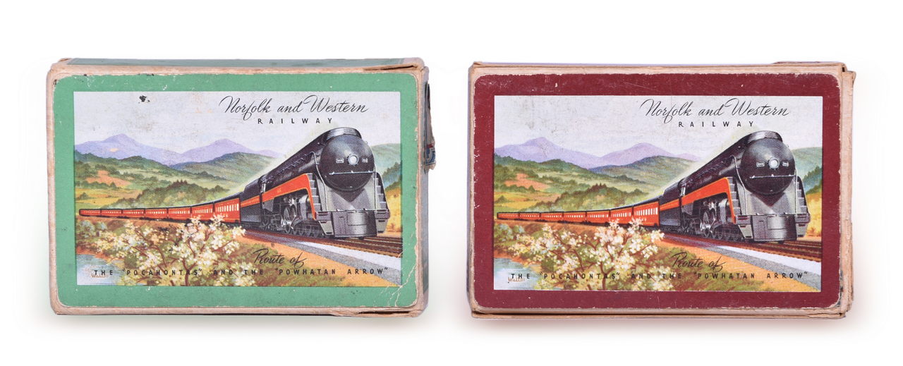 5461 - Norfolk & Western Railway Playing Card Decks - Route of The Pocahontas & Powhatan Arrow Red Border thumbnail