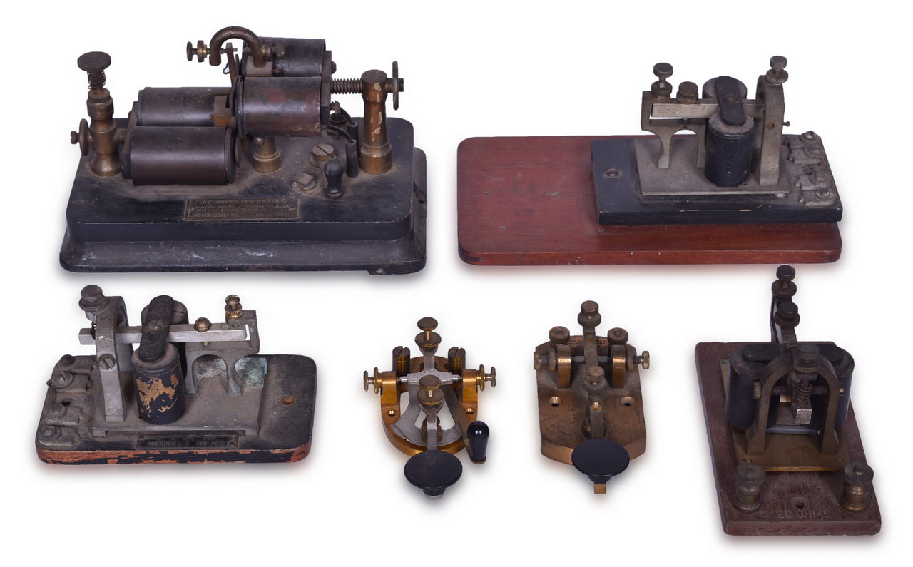 5464 - Two Telegraph Keys, Four Sounders - Bundle, Western Union, Cooper thumbnail