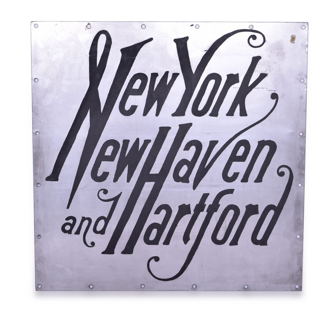 5468 - New Haven Railroad Stainless Steel Passenger Car Sign thumbnail
