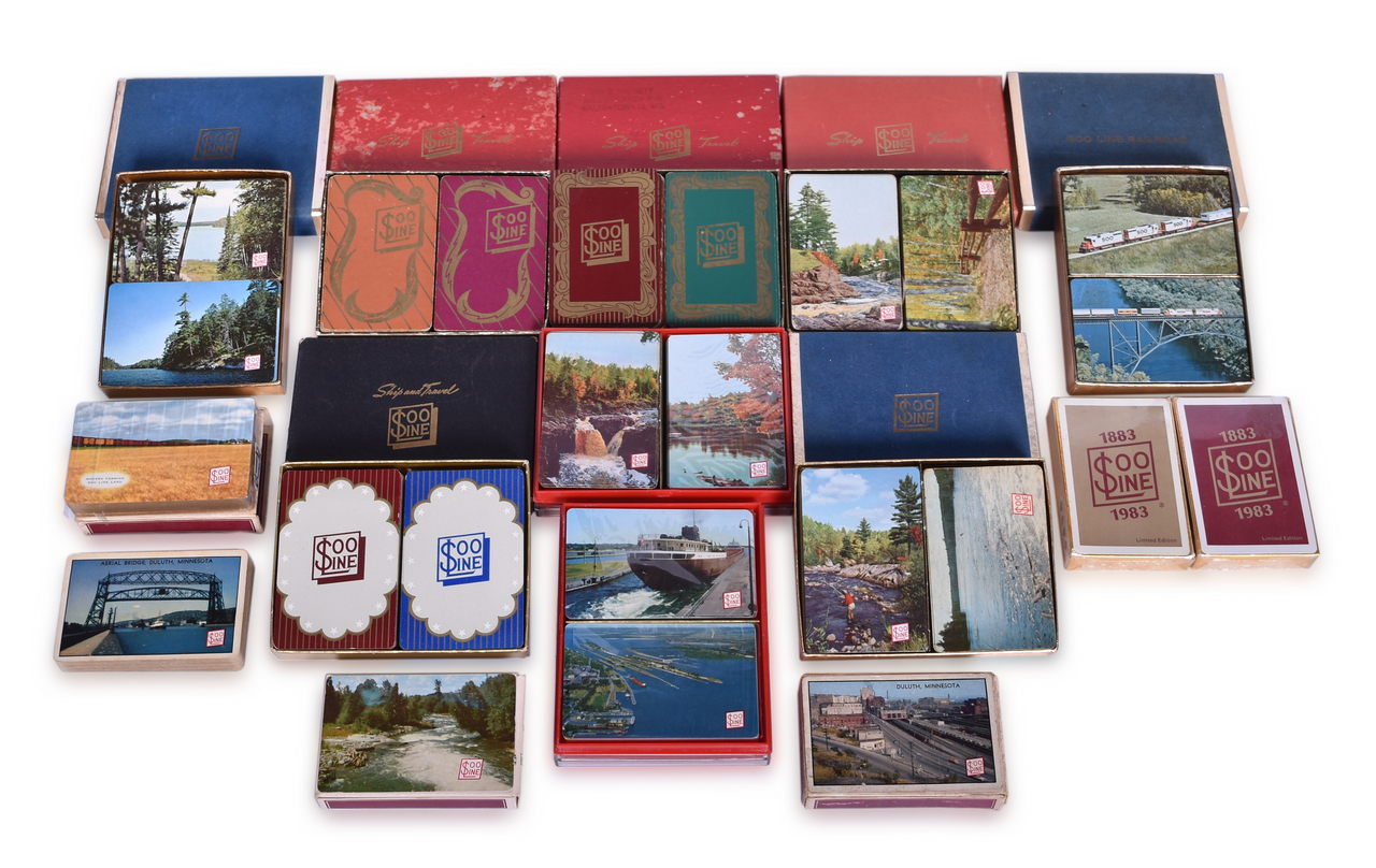 5475 - Twenty-Four Soo Line Railroad Playing Card Decks Including New Old Stock thumbnail