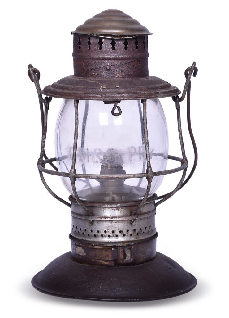 5482 - Milwaukee Road Brass Top Bell Bottom Adams & Westlake Railroad Lantern thumbnail