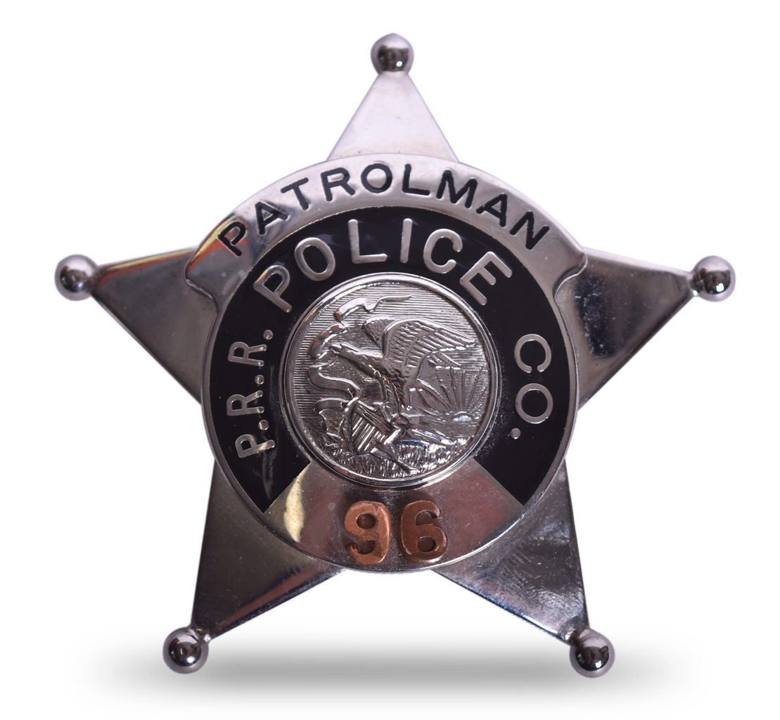 5513 - Pennsylvania Railroad Police Patrolman Badge #96 thumbnail