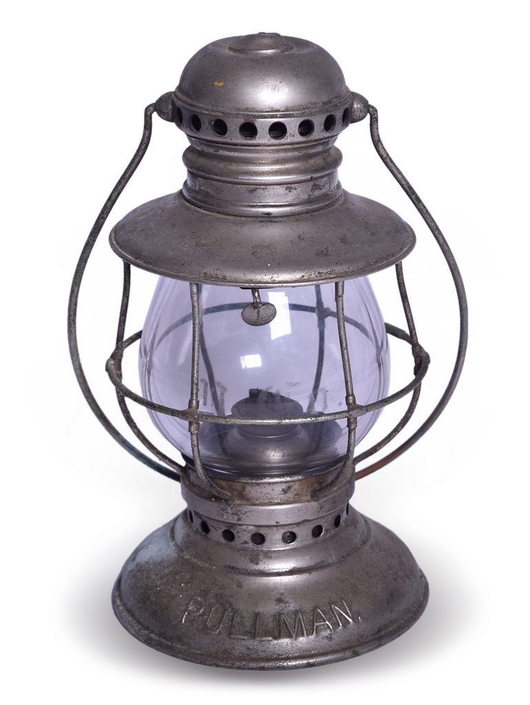 5532 - Adams & Westlake Bell Bottom Pullman Conductor's Presentation Lantern w/ Etched Globe thumbnail