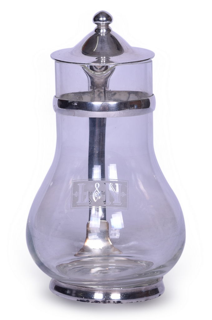 5541 - Louisville and Nashville Railroad Silver Glass Water Carafe thumbnail