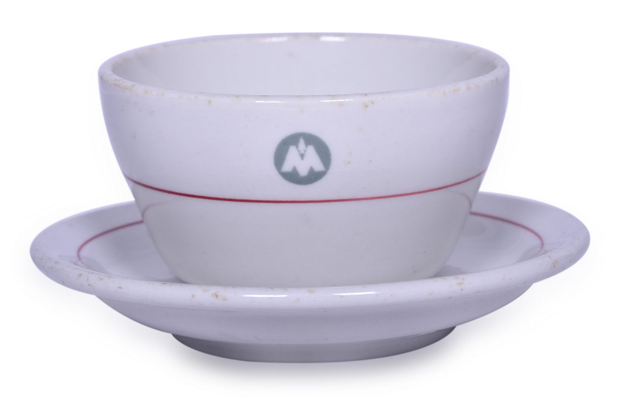 5551 - Chicago, Indianapolis & Louisville Railroad China Monon Bouillon Cup and Saucer thumbnail