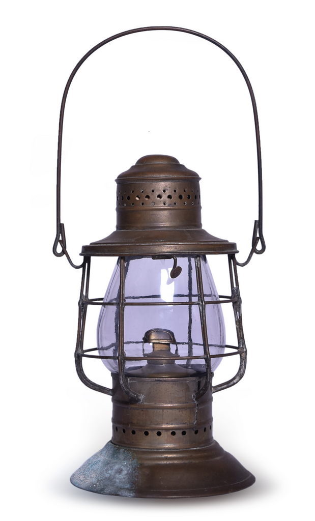 5566 - Universal Metal Spinning & Stamping Co. Brass Bell Bottom Lantern thumbnail