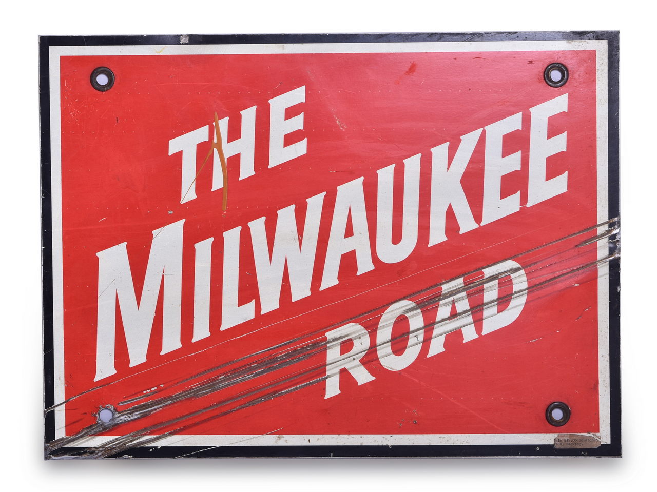 5570 - Milwaukee Road Railroad Aluminum Herald / Sign from Locomotive thumbnail