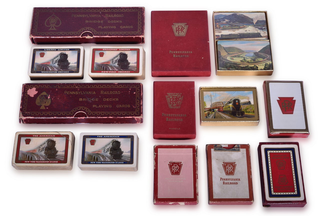 5617 - Eleven Pennsylvania Railroad Playing Card Decks - The American, Broadway Limited, Liberty Limited, and More thumbnail