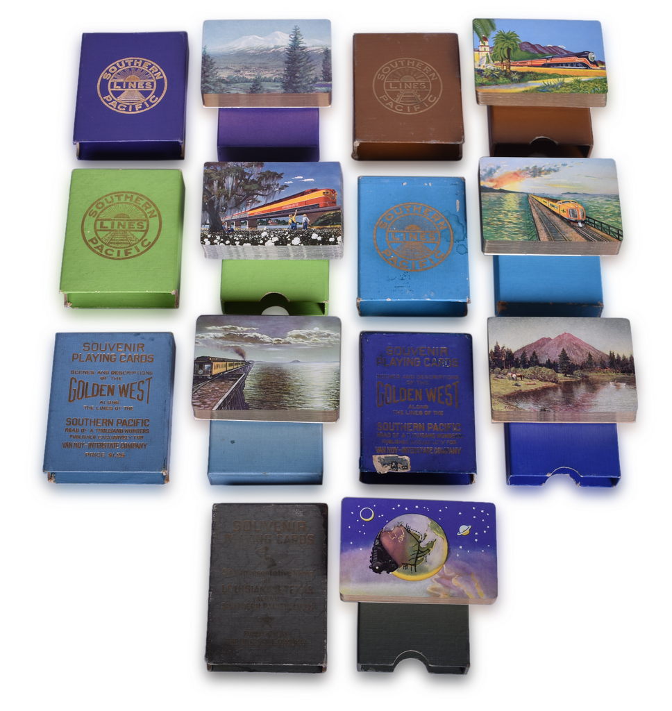 5623 - Seven Southern Pacific Lines Railroad Souvenir Playing Card Decks thumbnail