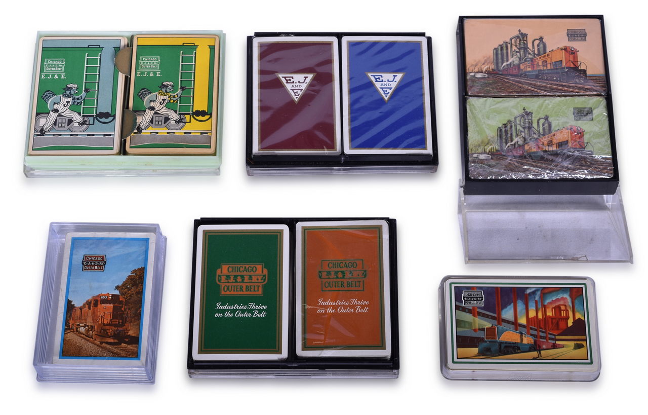 5625 - Ten Elgin, Joliet & Eastern Railroad Playing Card Decks - Chicago Outer Belt thumbnail
