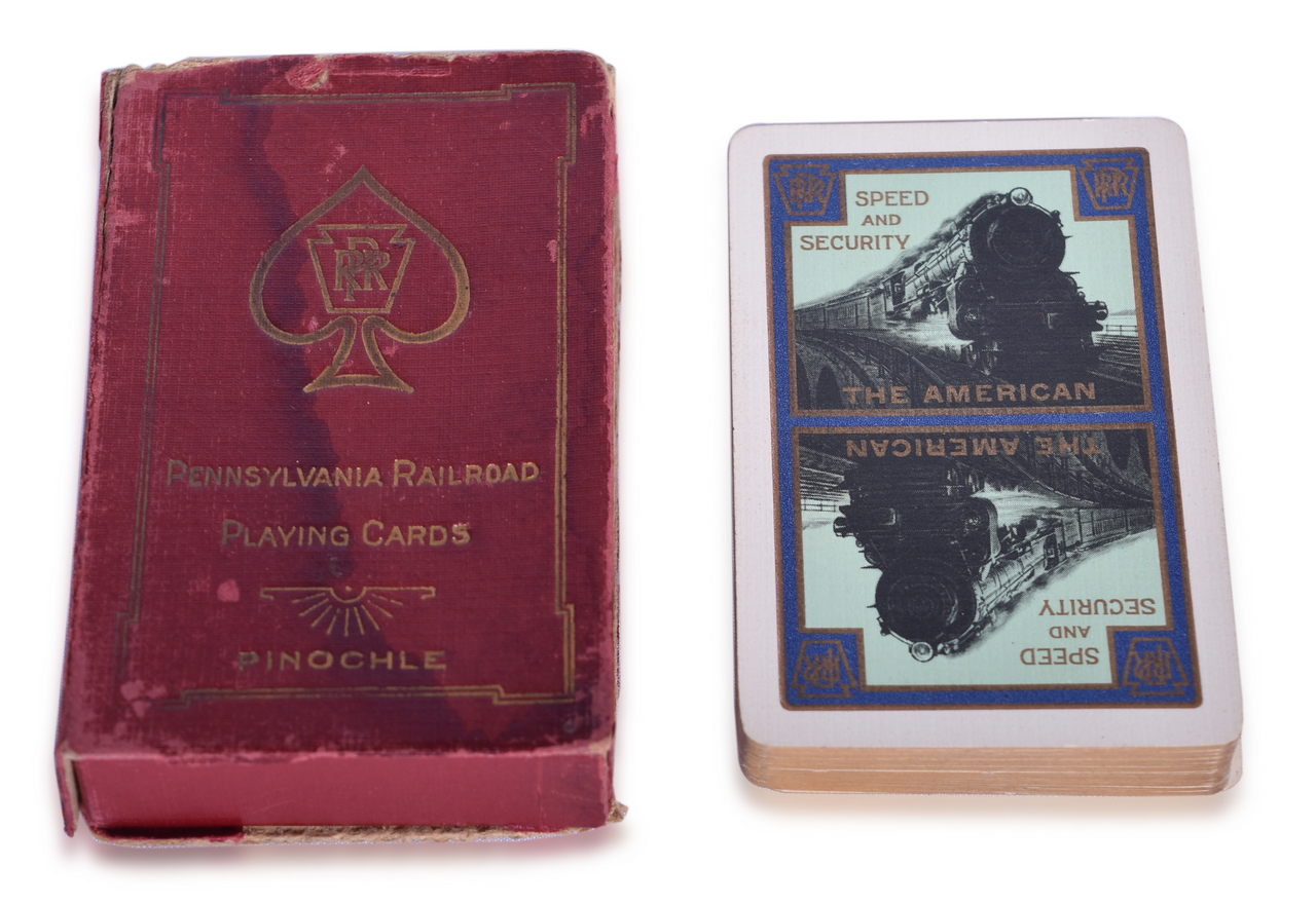 5627 - Pennsylvania Railroad Pinochle Playing Card Deck The American Speed and Security - Rated Rare thumbnail