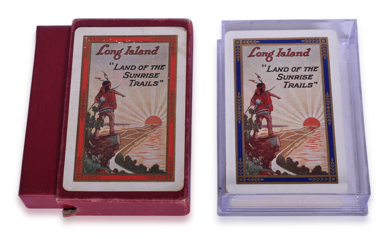 5635 - Pair of Long Island Railroad Playing Card Decks - Land of the Sunrise Trails thumbnail