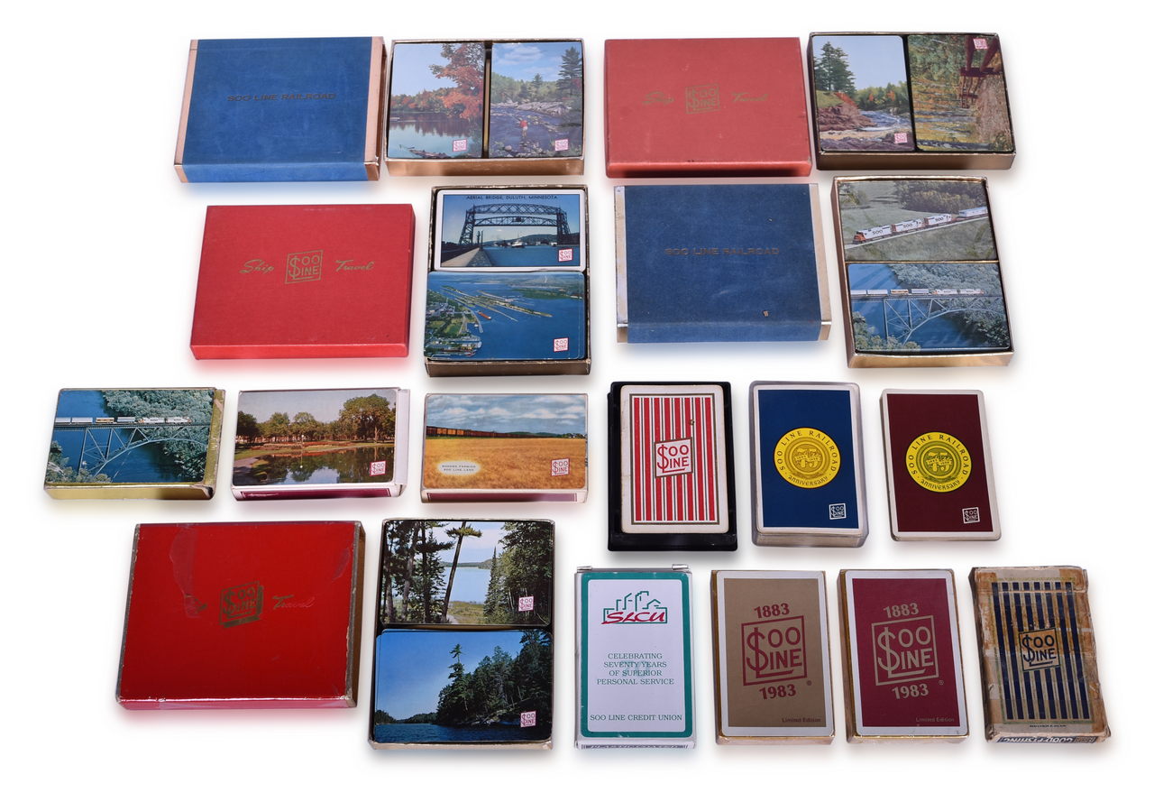 5661 - Twenty Soo Line Railroad Playing Card Decks Including New Old Stock thumbnail