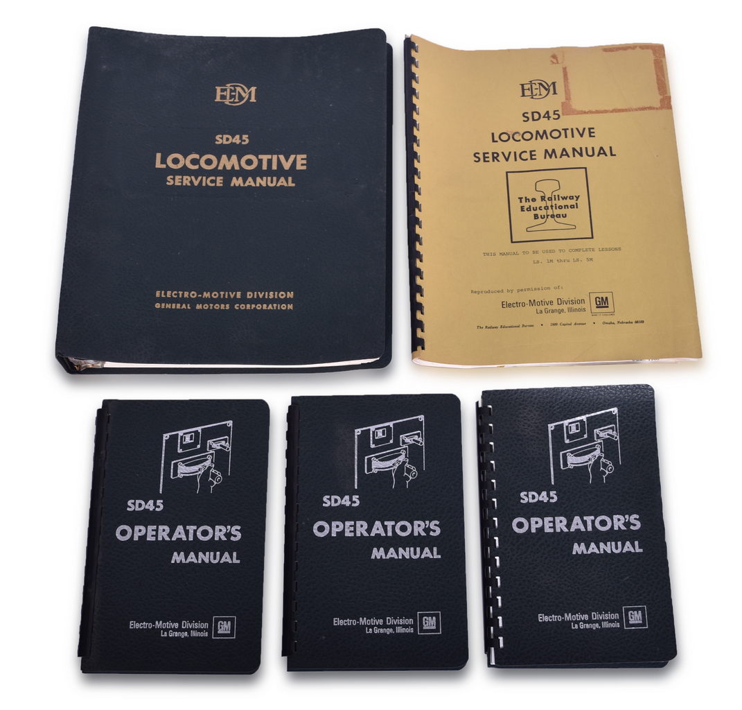 5368 - Five General Motors - Electro-Motive Division SD45 Locomotive Operations & Service Manual thumbnail