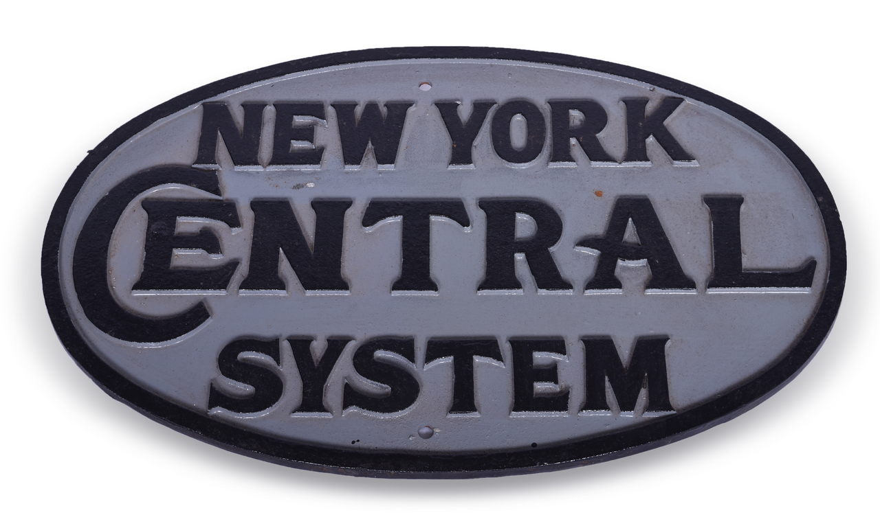 5386 - Cast Iron New York Central Railroad Oval Sign thumbnail