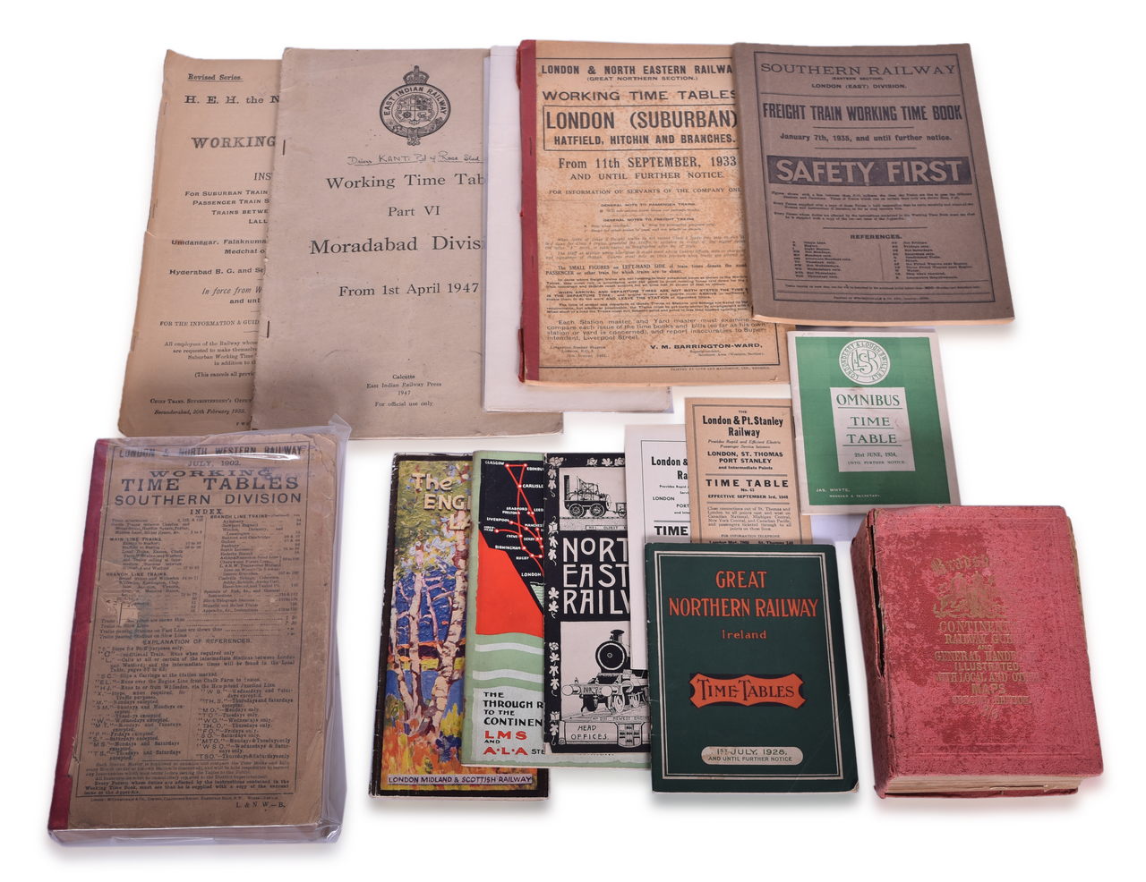5389 - Mixed Group of European Railroad Paper Ephemera - Travel Brochures, Timetables, Books, and More thumbnail