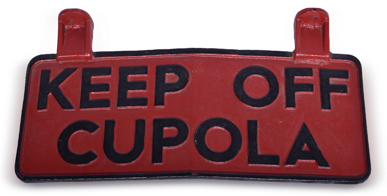 5390 - Cast Iron Caboose Keep Off Cupola Sign thumbnail