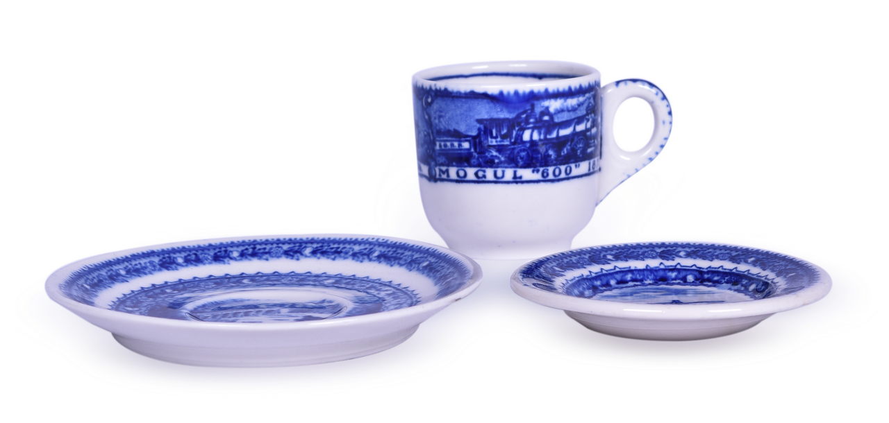 5675 - Baltimore and Ohio Railroad China Centenary Hot Chocolate Cup, Saucer, and Butter Pat thumbnail