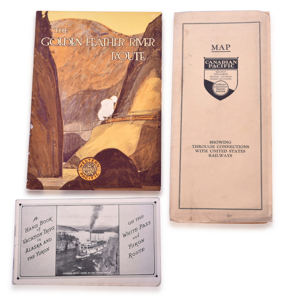 5685 - Three Northwestern Railroad Brochures and Map - Western Pacific, White Pass & Yukon Route, and Canadian Pacific thumbnail