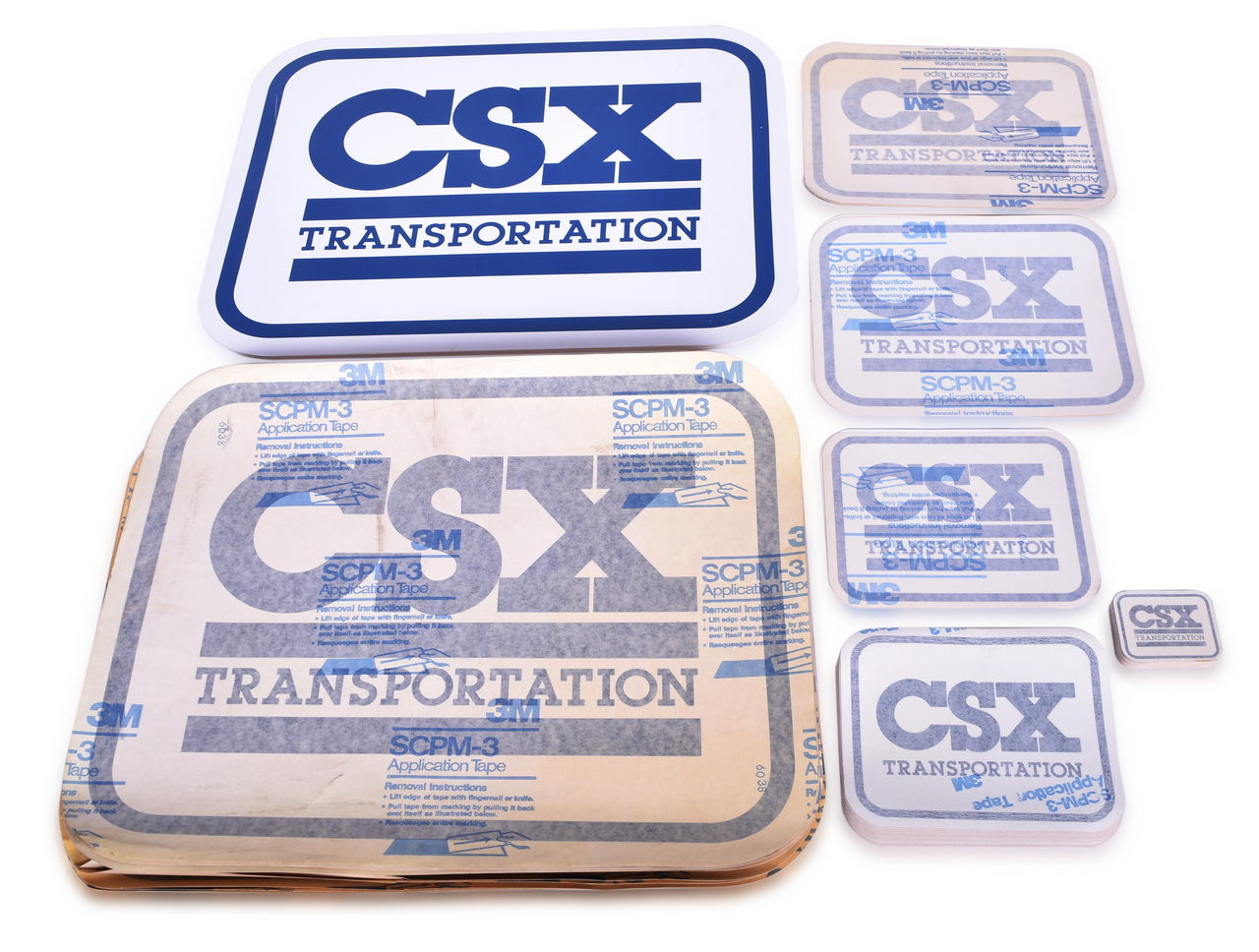 5690 - Fifty-Eight CSX Railroad 3M Decals - New Old Stock thumbnail