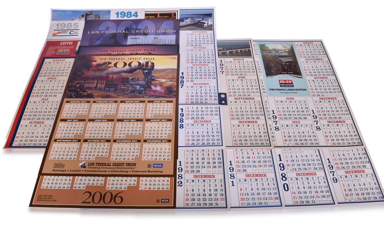 5702 - Thirty Louisville & Nashville, Seaboard System, and CSX Railroad Wall Calendars thumbnail