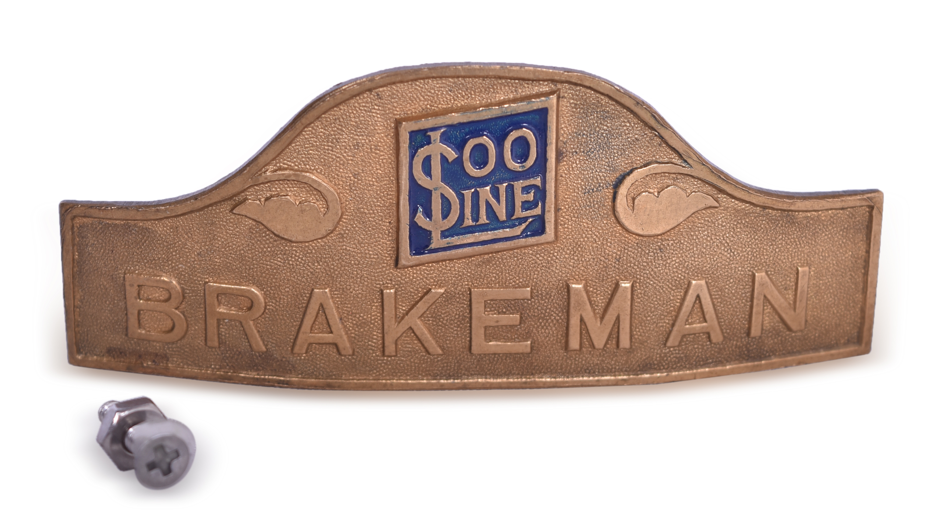 5707 - Soo Line Railroad Brakeman Cap Badge thumbnail