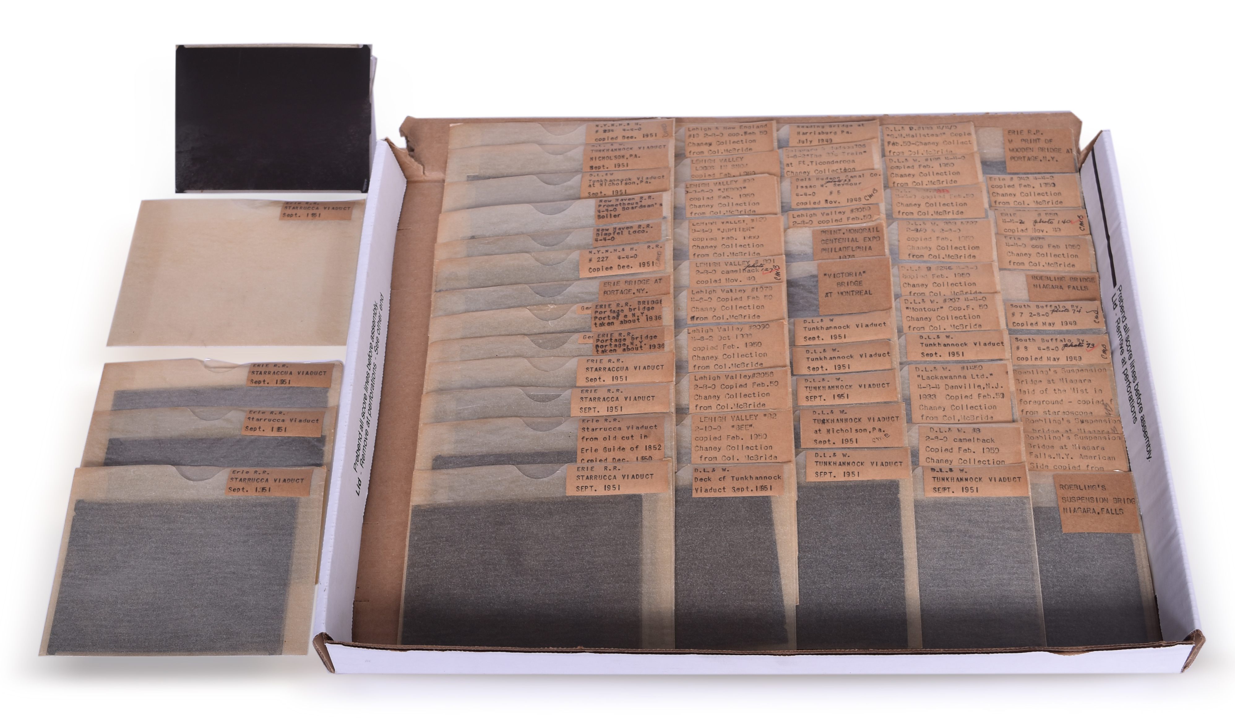 5718 - Sixty-Three Railroad Photograph Negatives - Erie, Lehigh Valley, South Buffalo Railway, Delaware Lackawanna and Western, and More thumbnail