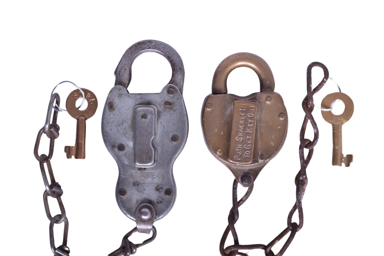 6356 - Pair of Southern Railway Railroad Locks with Keys thumbnail
