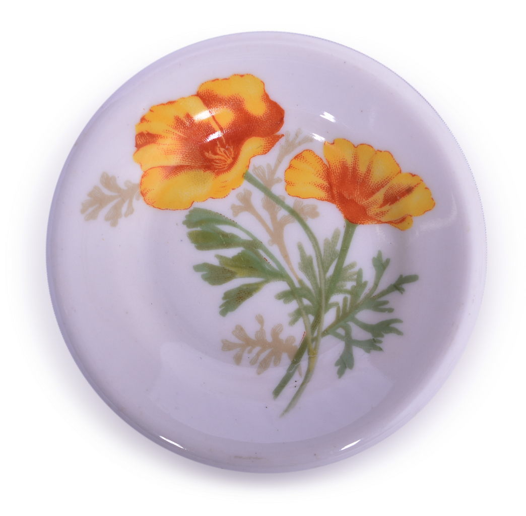 6361 - Atchison, Topeka and Santa Fe Railroad California Poppy Butter Pat thumbnail