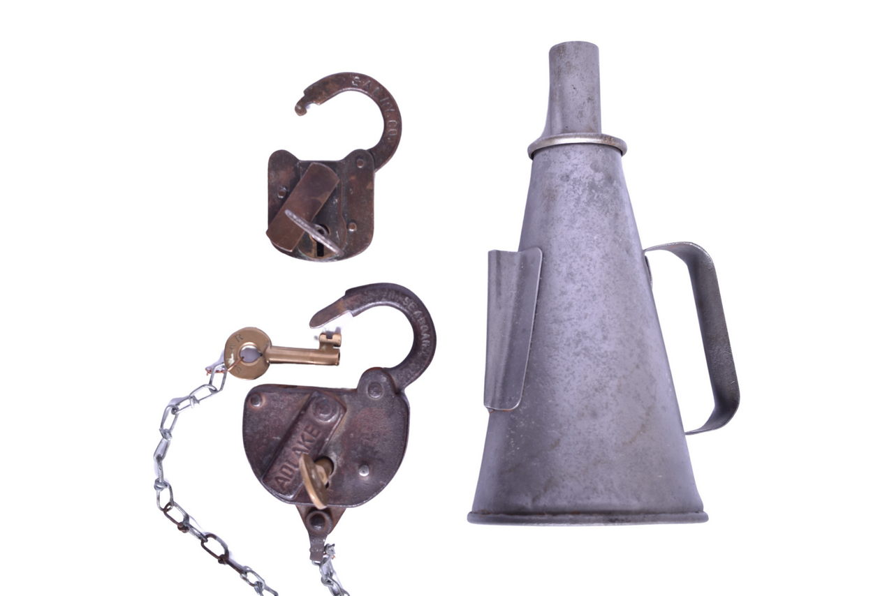 6372 - Two Seaboard Air Line Locks and Railroad Hand Torch thumbnail