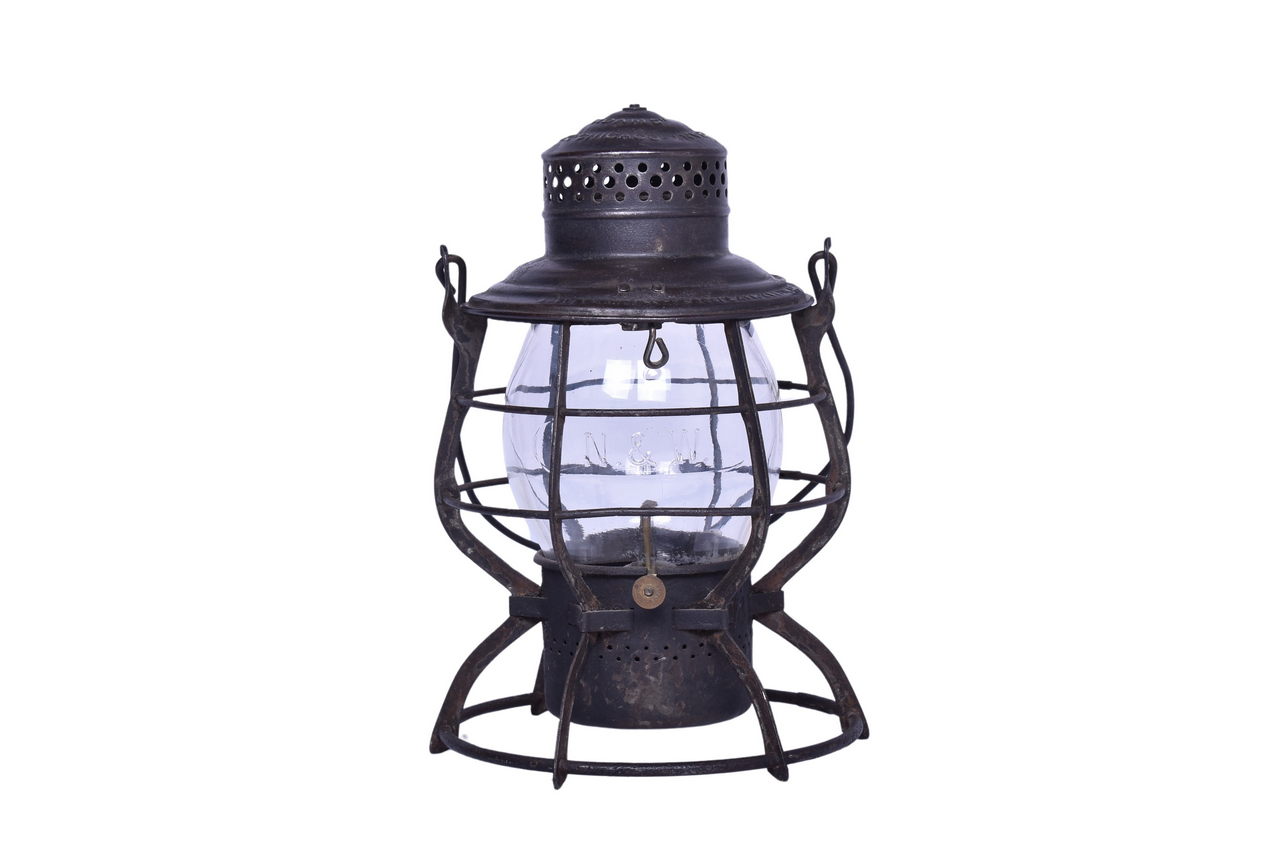 6374 - Adams & Westlake Norfolk and Western Railway Railroad Lantern with Clear Cast Globe thumbnail