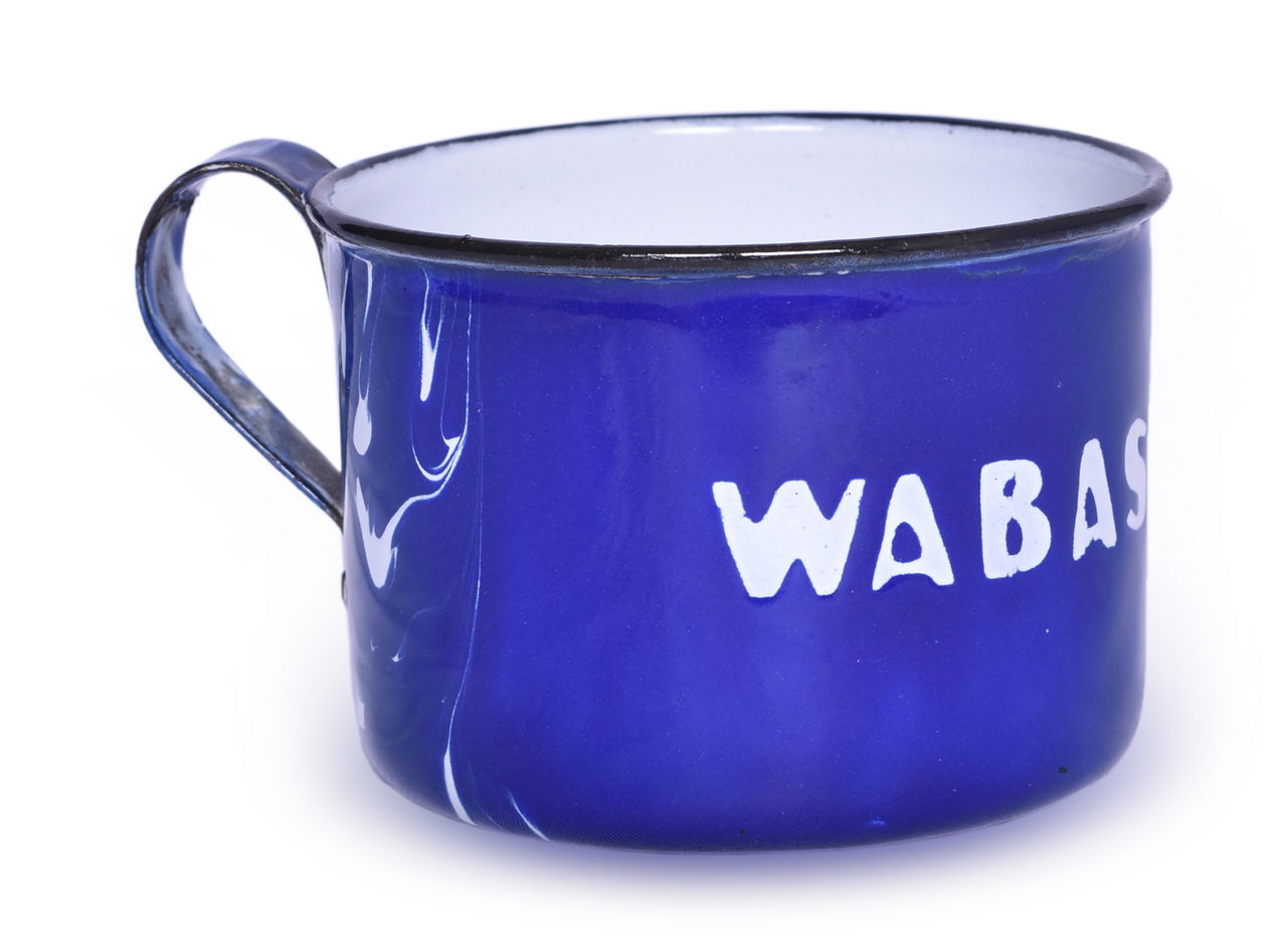 6381 - Wabash Railroad Cobalt Blue Enamelware Cup thumbnail