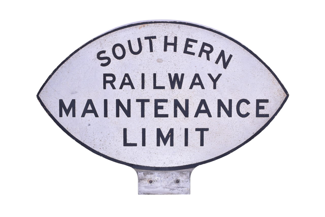 6388 - Aluminum Southern Railway Railroad Maintenance Limit Sign thumbnail