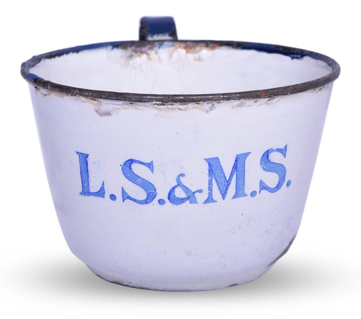 6397 - Lake Shore & Michigan Southern Railroad Enamelware Worker's Drinking Cup thumbnail