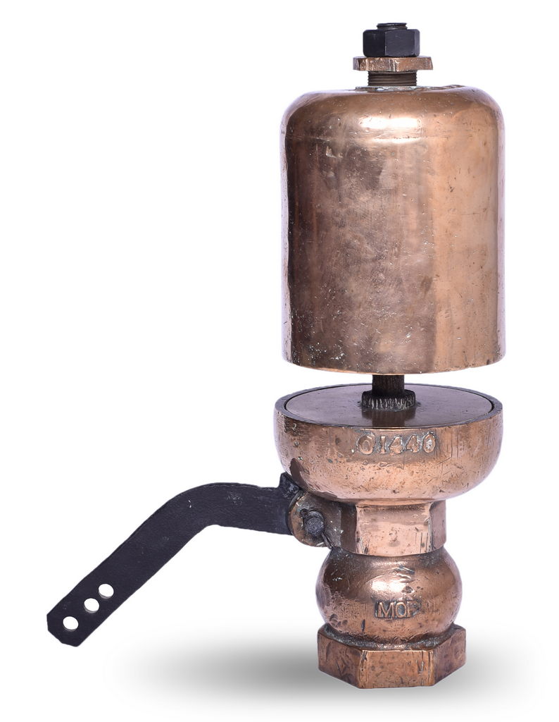 6400 - Missouri Pacific Railroad Crosby Single Chime Brass Steam Whistle thumbnail